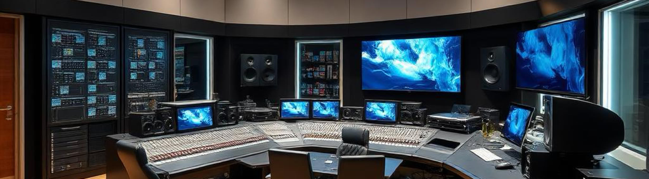 98 channel studio with digital and analog recording capabilities