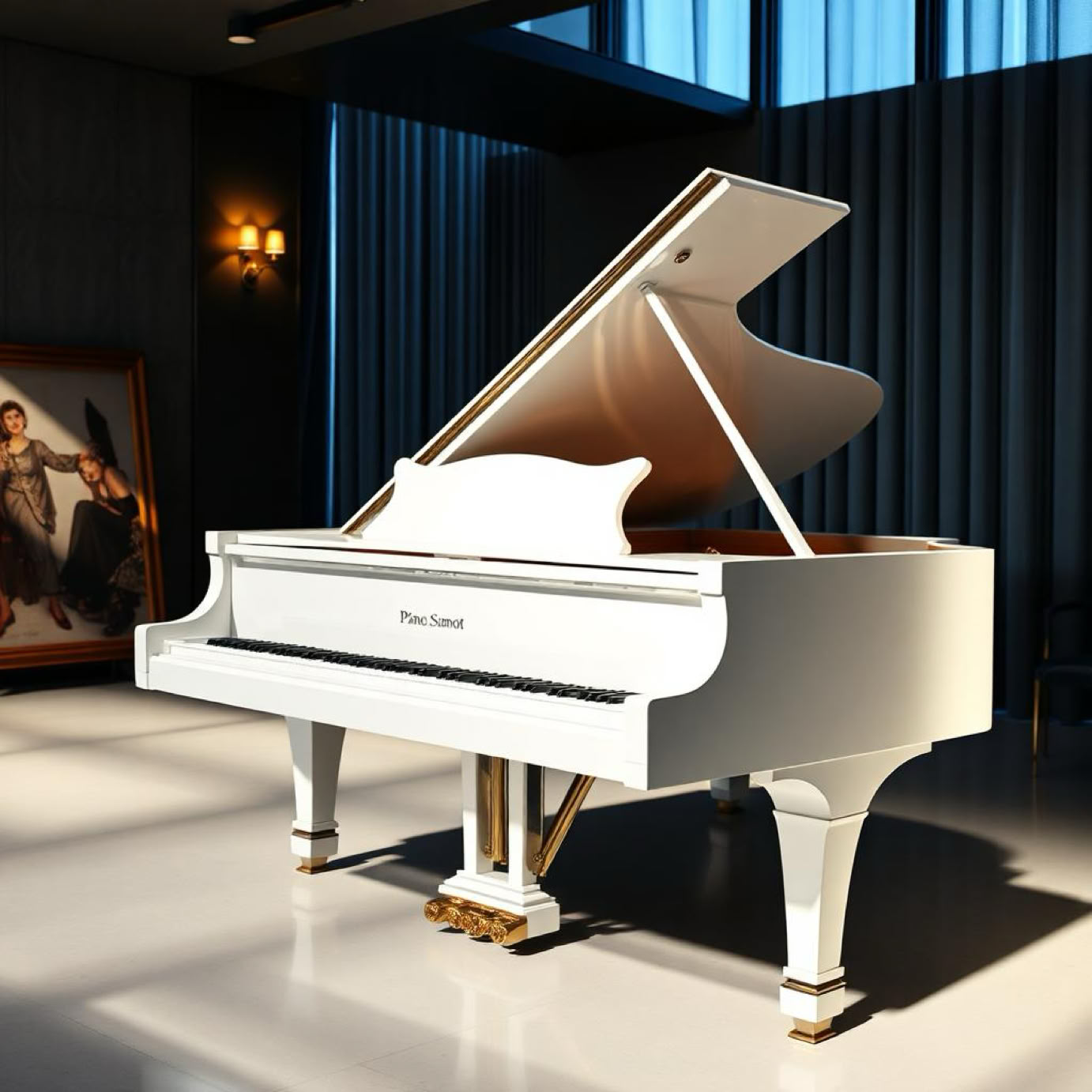 Grand Piano on sound stage